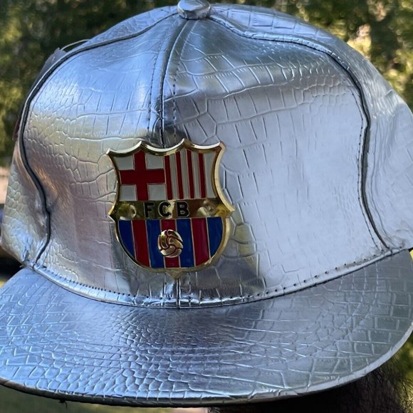 Men Hat Fashion Sport Cap Faux Leather Silver Tone Hat adjsutable - Picture 11 of 11